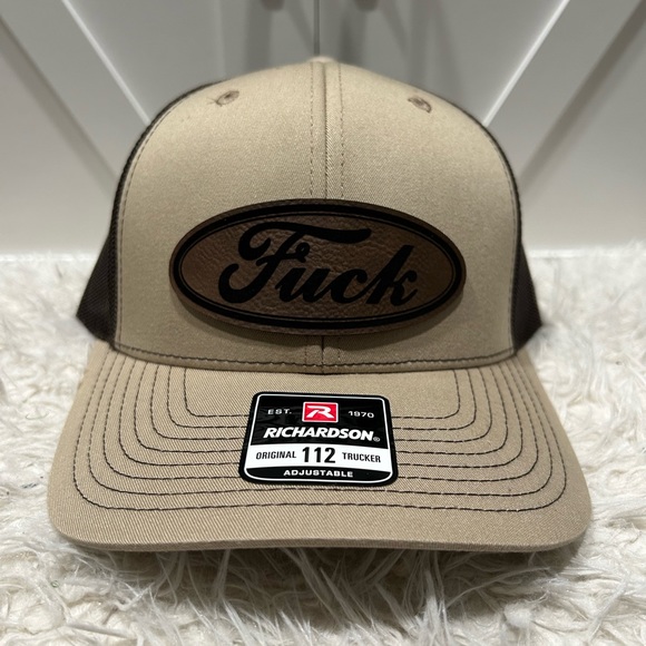 F*ck Laser engraved Richardson 112 trucker hat. - Picture 2 of 2